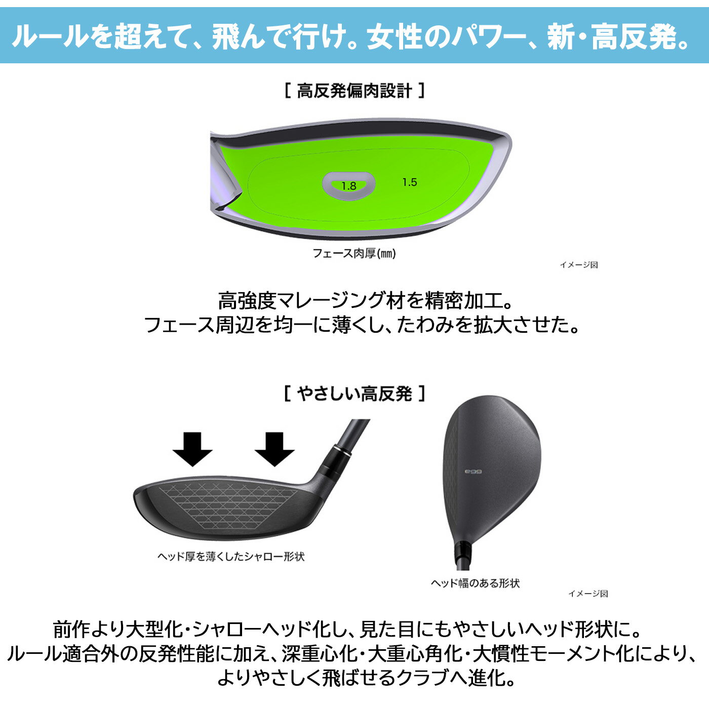 【女性用】PRGR プロギア SUPER egg スーパーエッグ ユーティリティ/高反発モデル