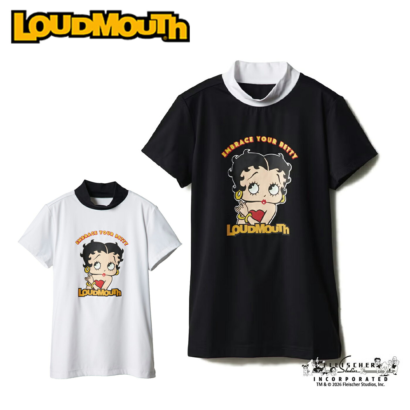【限定コラボ】ラウドマウス ゴルフ ウェア レディース LM Betty半袖シャツ 春夏 866666 LOUDMOUTH 2026S/S