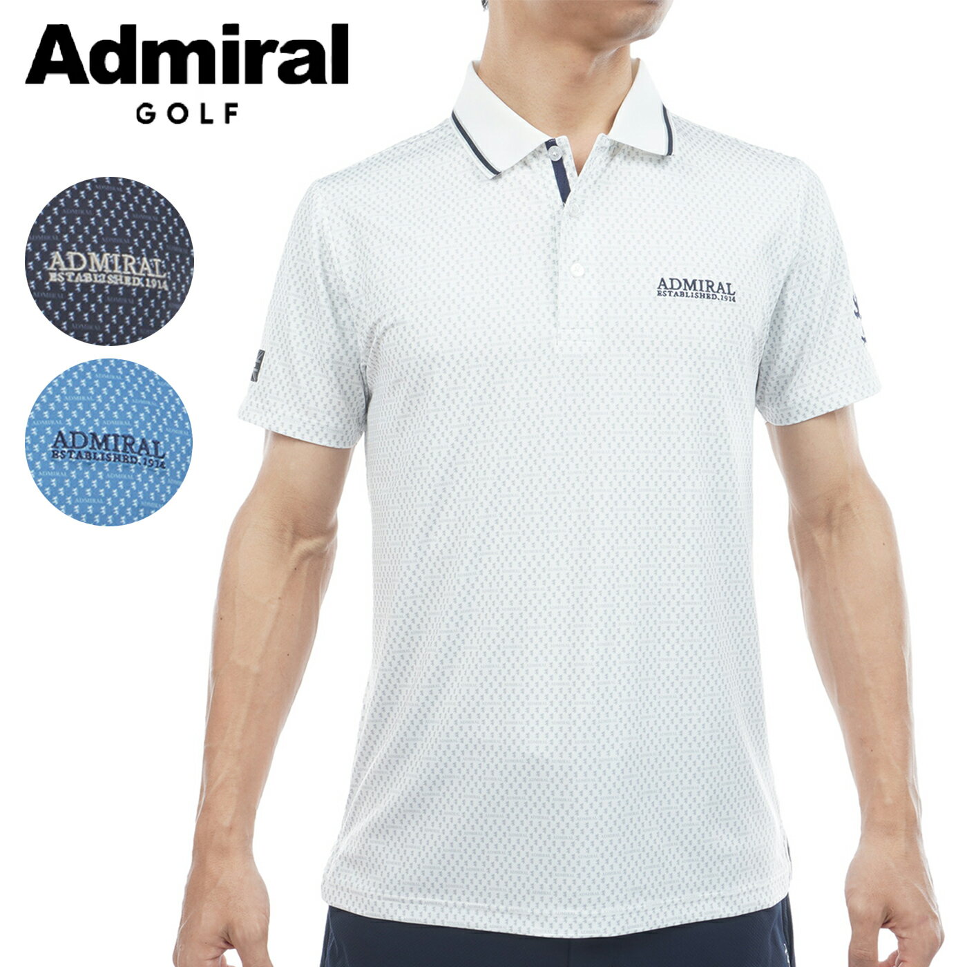 乐天商城 - アドミラルゴルフ ウェア メンズ ポロシャツ 春夏 ADMA616 Admiral GOLF 2026S/S