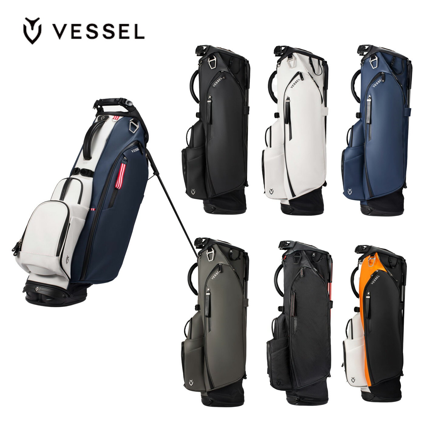 乐天商城 - ベゼル VESSEL キャディバッグ PLAYER 5.0 STAND スタンドバッグ メンズ レディース