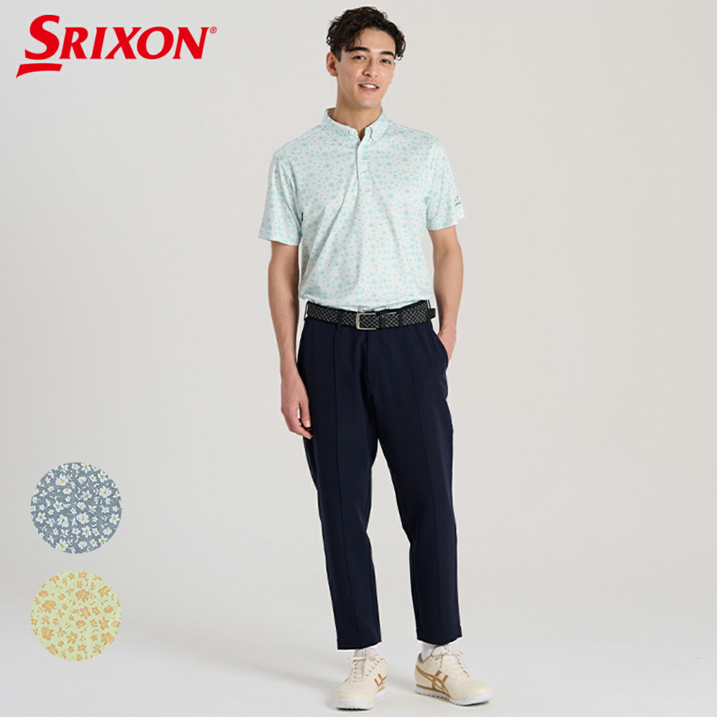 SRIXON - スリクソン ゴルフ ウェア メンズ 半袖B.D.カラーシャツ 春夏 SMS6105 SRIXON 2026S/S
