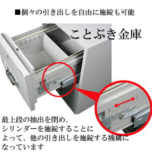 ファイリングキャビネット カギ式 耐火 キャビ...の紹介画像2