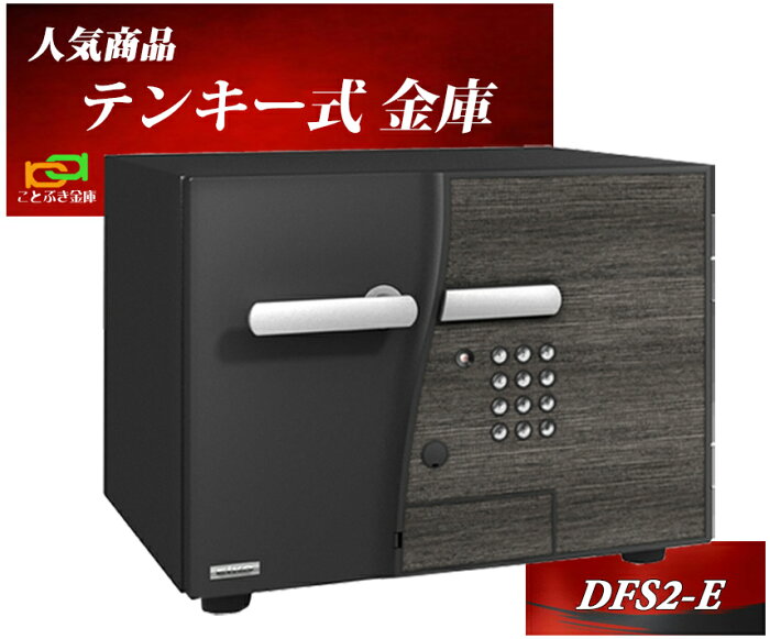 金庫 小型 家庭用 テンキー式 耐火金庫 DFS2-E(搬入設置 無料) エーコー EIKO D-FACE ディーフェイス おしゃれ おすすめ 防犯 1時間耐火◆