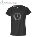 レディス クリスタルTシャツ ブラック メルセデスベンツ ベンツコレクション ベンツ 半袖 シャツ 夏