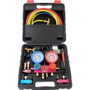 リークラボジャパン LL-401-MF1 R1234YF用ゲージマニホールドフルキット 油圧判別シール付き PAG&POEシール付き エアコン工具 【送料無料】