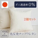 【低反発】ヌードクッション 2個セット MEMORY FORM CUSHION 低反発ウレタン 正方形 もちもち クッション 45x45cm 送料無料