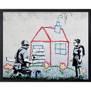 アートフレーム バンクシー Banksy Red Playhouse インテリアアート 絵画 ポスター おしゃれ モノトーン 壁掛け プレイハウス(3)