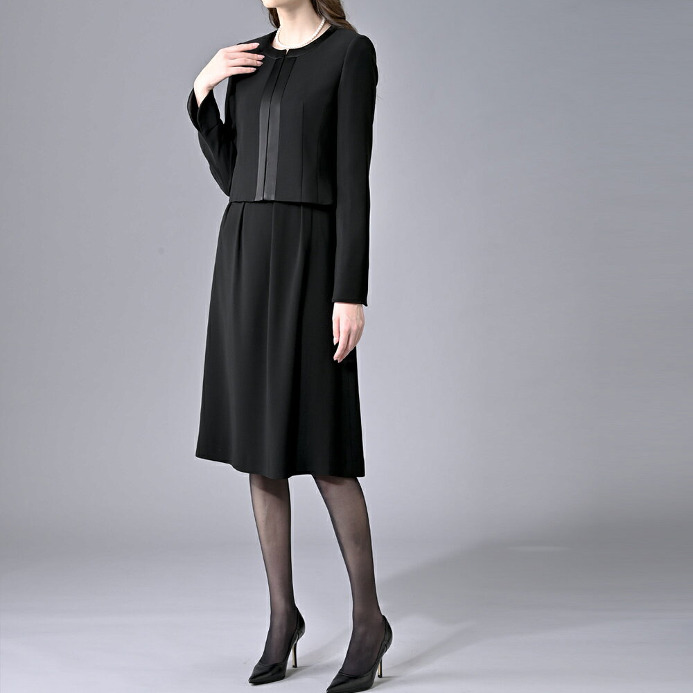 【67％OFF】 喪服 ブラックフォーマル レディース 礼服 セット スーツ ワンピース 大きいサイズ ゆったり 黒 ジャケット 高品質割引 冠婚葬祭 卒園式 卒業式 セール 百貨店 おしゃれ かわいい 日本製 9号 11号 13号 15号 20代 30代 40代 50代 60代 送料無料 (60001) kotonoir-10000005 コトノアール サンプル画像2