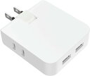 【送料無料】小型 スマホ ノートパソコン 高速充電 対応 電源タップ 充電タップ コンパクト 4個口 コンセント AC2口 USB2ポート USB-A type...