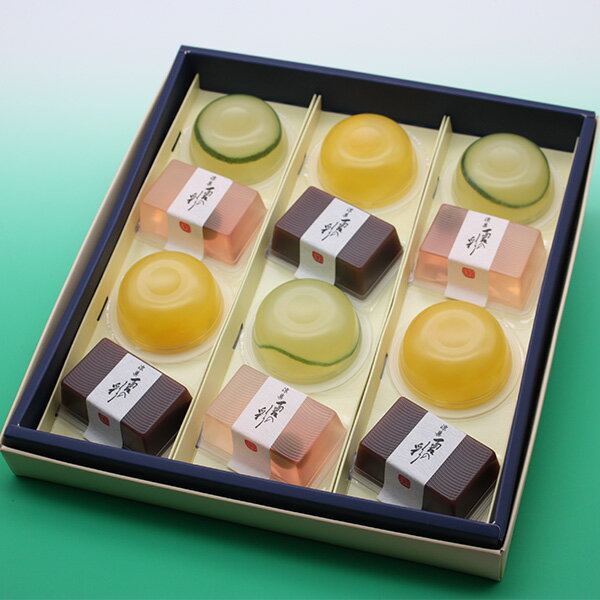 御中元 水ようかん ゼリー ≪夏の彩 12個箱入り≫ 送料込み 【 2点以上 1,000円引き 対象】 水羊羹 フルーツゼリー 涼菓 詰め合わせ 御祝 御供 ご進物 お中元のサムネイル