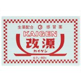 ◆特 長◆●改源は非ピリン系のかぜ薬です。●眠くなる成分(抗ヒスタミン剤)は入っていません。●かぜの回復を助ける生薬成分のカンゾウ末、ケイヒ末、ショウキョウ末を配合しています。●独特な風味があります。■ 効能・効果かぜの諸症状（のどの痛み、せき、たん、悪寒、発熱、頭痛、関節の痛み、筋肉の痛み)の緩和■ 用法・用量次の1回量を1日3回、食後なるべく30分以内に茶湯又は湯水で服用してください。◆使用上の注意 ■してはいけないこと（守らないと現在の症状が悪化したり，副作用・事故が起こりやすくなります） 1．次の人は服用しないでください　（1）本剤又は本剤の成分によりアレルギー症状を起こしたことがある人。　（2）本剤又は他のかぜ薬，解熱鎮痛薬を服用してぜんそくを起こしたことがある人。2．本剤を服用している間は，次のいずれの医薬品も使用しないでください　他のかぜ薬，解熱鎮痛薬，鎮静薬，鎮咳去痰薬3．服用前後は飲酒しないでください4．長期連用しないでください ■相談すること 1．次の人は服用前に医師，薬剤師又は登録販売者に相談してください　（1）医師又は歯科医師の治療を受けている人。　（2）妊婦又は妊娠していると思われる人。　（3）授乳中の人。　（4）高齢者。　（5）薬などによりアレルギー症状を起こしたことがある人。　（6）次の症状のある人。　　高熱　（7）次の診断を受けた人。　　甲状腺機能障害，糖尿病，心臓病，高血圧，肝臓病，腎臓病，胃・十二指腸潰瘍2．服用後，次の症状があらわれた場合は副作用の可能性があるので，直ちに服用を中止し，この説明文書を持って医師，薬剤師又は登録販売者に相談してください［関係部位：症状］皮膚：発疹・発赤，かゆみ消化器：吐き気・嘔吐，食欲不振精神神経系：めまいその他：過度の体温低下　まれに次の重篤な症状が起こることがあります。その場合は直ちに医師の診療を受けてください。［症状の名称：症状］ショック（アナフィラキシー）：服用後すぐに，皮膚のかゆみ，じんましん，声のかすれ，くしゃみ，のどのかゆみ，息苦しさ，動悸，意識の混濁等があらわれる。皮膚粘膜眼症候群（スティーブンス・ジョンソン症候群）：高熱，目の充血，目やに，唇のただれ，のどの痛み，皮膚の広範囲の発疹・発赤，赤くなった皮膚上に小さなブツブツ（小膿疱）が出る，全身がだるい，食欲がない等が持続したり，急激に悪化する。中毒性表皮壊死融解症：高熱，目の充血，目やに，唇のただれ，のどの痛み，皮膚の広範囲の発疹・発赤，赤くなった皮膚上に小さなブツブツ（小膿疱）が出る，全身がだるい，食欲がない等が持続したり，急激に悪化する。急性汎発性発疹性膿疱症：高熱，目の充血，目やに，唇のただれ，のどの痛み，皮膚の広範囲の発疹・発赤，赤くなった皮膚上に小さなブツブツ（小膿疱）が出る，全身がだるい，食欲がない等が持続したり，急激に悪化する。肝機能障害：発熱，かゆみ，発疹，黄疸（皮膚や白目が黄色くなる），褐色尿，全身のだるさ，食欲不振等があらわれる。腎障害：発熱，発疹，尿量の減少，全身のむくみ，全身のだるさ，関節痛（節々が痛む），下痢等があらわれる。間質性肺炎：階段を上ったり，少し無理をしたりすると息切れがする・息苦しくなる，空せき，発熱等がみられ，これらが急にあらわれたり，持続したりする。ぜんそく：息をするときゼーゼー，ヒューヒューと鳴る，息苦しい等があらわれる。3．5〜6回服用しても症状がよくならない場合は服用を中止し，この説明文書を持って医師，薬剤師又は登録販売者に相談してください ◆用法・用量 次の1回量を1日3回，食後なるべく30分以内に茶湯又は湯水で服用してください。［年齢：1回量］15才以上：1包11才以上〜15才未満：2／3包7才以上〜11才未満：1／2包3才以上〜7才未満：1／3包1才以上〜3才未満：1／4包1才未満：服用させないでください ※用法関連注意 （1）定められた用法・用量を厳守してください。（2）小児に服用させる場合には，保護者の指導監督のもとに服用させてください。（3）2才未満の乳幼児には，医師の診療を受けさせることを優先し，止むを得ない場合にのみ服用させてください。 ◆成分分量 3包(2.1g)中成分分量アセトアミノフェン 900mg dl-メチルエフェドリン塩酸塩 30mg 無水カフェイン 75mg カンゾウ末 200mg ケイヒ末 200mg ショウキョウ末 100mg 添加物 アマチャ末，l-メントール，d-ボルネオール，チョウジ油，バニリン，香料，無水リン酸水素カルシウム ◆保管及び取扱い上の注意 （1）直射日光の当たらない湿気の少ない涼しい所に保管してください。（2）小児の手の届かない所に保管してください。（3）1包を分割し服用した残りは，包み紙をもとどおりに折り返して保管し，2日以内に服用してください。（4）他の容器に入れ替えないでください。（誤用の原因になったり品質が変わります。）（5）外箱に表示の使用期限を過ぎた製品は服用しないでください。 株式会社カイゲン　お客様相談室TEL:06-6202-8911受付 時間9：00-17：00(土、日、祝日を除く)広告文責：株式会社ドラッグピュア作成：201601KY神戸市北区鈴蘭台北町1丁目1-11-103TEL:0120-093-849製造販売者：堺化学工業株式会社発売元：株式会社カイゲン区分：第(2)類医薬品・日本製登録販売者：松田誠司 ■ 関連商品 ■株式会社カイゲン　取り扱い商品■■風邪に　関連商品■