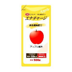 【エナチャージ　アップル風味の商品説明】飲みきりサイズの100gなので、デザートや間食として手軽にご利用いただけます。 1袋でエネルギー130kcal、水分67g、食物繊維3gを補給する、さわやかなゼリーです。◆アップル風味は、お徳用(50...