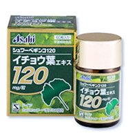 【シュワーベギンコ120の商品説明】イチョウ葉エキス含有量120mg／粒●ドイツ Dr．W．シュワーベ製エキス使用●規格化された主要フラボノイド3種24％とイチョウのみに含まれるテルペン6％が含まれた製品です。●アレルギーの原因物質とされるギンコール酸は5ppm以下です。●徹底管理栽培と独自に研究・開発した成分抽出技術で製品化され、世界50ヶ国以上で愛用されております。 ■原材料イチョウ葉エキス、マルトデキストリン、セルロース、ヒドロキシプロピルメチルセルロース、高級脂肪酸、着色料（二酸化チタン、カラメル）、微粒酸化ケイ素 ■規格成分イチョウ葉エキス含有量 120mg／粒原材料中のイチョウ葉エキスは主要フラボノイド3種含有率・・・24％テルペン含有率・・・6％ギンコール酸含有率・・・5ppm以下 栄養成分表示 1粒（335mg）当たり 　エネルギー 　1.3kcal 　たんぱく質 　0.006g 　脂質 　0.012g 　炭水化物 　0.29g 　ナトリウム 　0.05mg ■お召し上がり方 1日1〜2粒を目安に水またはぬるま湯と一緒にお召し上がりください。 食生活は、主食、主菜、副菜を基本に、食事のバランスを。 ■使用上の注意 ●体質によりまれに身体に合わない場合があります。その場合は、使用を中止してください。●医療機関で治療中の方は、かかりつけの医師にご相談してください。●妊婦、授乳中の方乳幼児および小児は、お召し上がりにならないでください。 ■保管取扱上の注意 ●直射日光をさけ、湿気の少ない涼しいところに保存してください。●小児の手の届かない場所に保管してください。●天然由来の原料を使用しているため、色やにおいが変化する場合がありますが品質には問題ありません。 ■区分：健康食品・ドイツ製 広告文責及び商品問い合わせ先 広告文責：株式会社ドラッグピュア作成：201101W神戸市北区鈴蘭台北町1丁目1-11-103TEL:0120-093-849製造・販売元：アサヒフード＆ヘルスケア104-0031 　東京都墨田区吾妻橋1-23-10120-630611 ■ 関連商品■健康食品・植物性エキスアサヒフード＆ヘルスケア