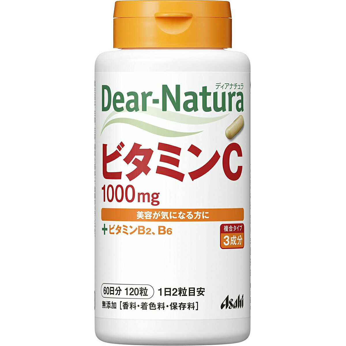 【本日楽天ポイント4倍相当】アサヒフードアンドヘルスケア株式会社　ディアナチュラ(Dear-Natura)　ビタミンC+ビタミンB2,B6 60日分 120粒×10個セット【栄養補助食品】＜美容が気になる方に＞【北海道・沖縄は別途送料必要】