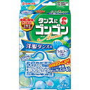 ■製品特徴◆適用害虫イガ、コイガ、ヒメカツオブシムシ、ヒメマルカツオブシムシ◆有効成分防虫成分：蒸散性ピレスロイド（エムペントリン）、ハーブ成分（主としてテルピネオール） 防カビ成分：イソチアゾリン系防カビ剤■特長・洋服ダンスに2個使用でサンドイッチ効果・便利な「おとりかえサイン」付き◆有効期間約1年◆使用の目安600Lに2個■使用方法袋から取り出して、洋服ダンスのパイプに吊るしてご使用ください。■ご注意パッケージに記載されている使用量を守ってご使用ください。約1年ごとに新しいゴンゴンと交換してください。標準使用量を用いた場合、効果は約1年持ちますが、温度、使用状況等で多少変わることがあります。●幼児の手の届く所には置かないでください。誤食の原因となります。●衣類の入替えをするときは、部屋の換気を行ってください。●開封後、保存する場合は袋に戻してテープなどで密封し保管してください。●直射日光のあたらない所で使用してください。●用途以外に使用しないでください。●本品は食べられません。万一食べたときは、医師にご相談ください。【お問い合わせ先】こちらの商品につきましては、当店(ドラッグピュア）または下記へお願いします。大日本除虫菊株式会社 お客様相談室TEL：06-6441-1105広告文責：株式会社ドラッグピュア作成：201603SN神戸市北区鈴蘭台北町1丁目1-11-103TEL:0120-093-849製造・販売元：大日本除虫菊株式会社大阪市西区土佐堀1-4-11TEL:06-6441-0451区分：防虫剤・日本製 ■ 関連商品 ゴンゴンシリーズ大日本除虫菊株式会社