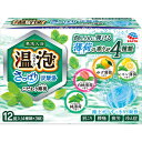【本日楽天ポイント4倍相当】アース製薬株式会社　温泡 ONPO　さっぱり炭酸湯 こだわり薄荷 45g×12錠(4種類×3錠)入【医薬部外品】＜肩こり・腰痛・疲労・冷え性＞＜入浴剤＞【北海道・沖縄は別途送料必要】