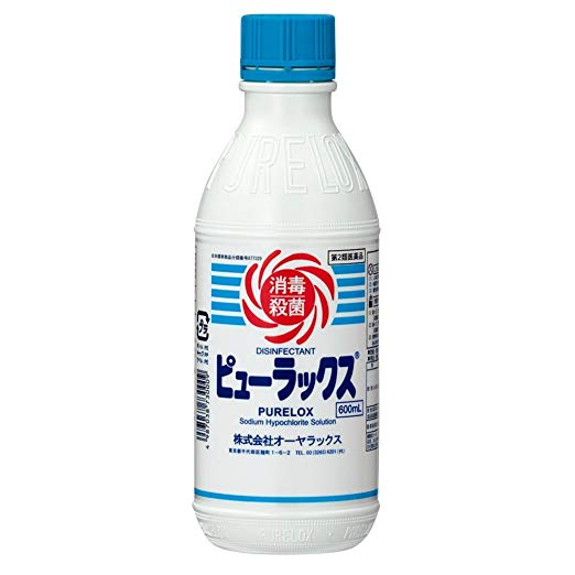 ■確実な効果を得る為のポイント○有効塩素濃度とは、殺菌力のある塩素（＝有効塩素量）が含まれている割合をいいます。●濃度調節が可能なピューラックスをお勧めします 1、用途に合わせた濃度調整 用途や殺菌対象物の状態によって、消費する有効塩素量は異なり、同時に残存する有効塩素量も異なります。用途に応じた濃度を設定し、必要時に希釈・投入（注入）を行うことが、確実な殺菌効果を生じます。2、使用期限の確認 使用期限間は直射日光を避け、なるべく涼しい所に保管します。 ★本剤を希釈し、また浸漬または拭いて使う場合『殺菌前に対象物を洗浄してください』『殺菌に使う希釈液は新しいものをお使いください』★水の消毒のために投入または注入して使う場合 『水質に適した量を投入（注入）してください』『水中の有効塩素濃度を測定してください』 ※ご使用の前に、製品の添付文書をよくお読みください 感染症：MRSA・緑膿菌・HIV・HBV・ノロウィルス・レジオネラ属菌etc.に有効 食中毒：O157・サルモネラ・ブドウ球菌・腸炎ビブリオ・カンピロバクター・ノロウイルスetc.に有効 ■ピューラックス■有効塩素量　　6％遊離アルカリ　0.09％pH　　　　　　11.7重金属類　　　検出せず規格　　　　　食品添加物=食品衛生法水道用薬品　　消毒剤　■使用上の注意■してはいけないこと■ （1）用法用量を必ず守り，それ以外の使用をしないでください。（2）酸性の製品や，その他の製品と混合・併用しないでください。 ▲相談すること▲ 次の場合は医師，薬剤師に相談すること。（1）誤って，原液や希釈液を飲んだとき。［応急処置：吐かせることはせず，多量の水や牛乳，生卵などを飲ませる。］（2）誤って，原液や希釈液が眼に入ったとき。［応急処置：水道水などのきれいな水で十分洗い流す。］（3）使用中または使用後に発赤，腫れ，かゆみ，灼熱感，水泡などの皮膚症状があらわれた場合。 ●その他の注意● （1）使用に際しては十分換気してください。（2）原液や希釈液の中に長く手を入れたり，荒れ性の方が使用する場合は，ゴム手袋などを着用してください。（3）鉄，ブリキ，銅などの大部分の金属類はサビますので使用を避けてください。（4）衣類などに本剤をつけますと，強い漂白力があるため脱色しますので注意してください。（5）化学繊維，皮革，毛，絹製品への使用は避けてください。（6）綿を原液や濃厚液に浸し，密閉保存した場合，条件によっては発熱，塩素ガスの発生などがある場合があります。※噴霧での使用はしないでください。 ■効能・効果次の場合の殺菌・消毒：飲用水，飲食器具，食品製造器具，医療器具，水泳プール，浴槽・浴室等，便所・便器等。病院のシーツ，包帯，白衣，おしめ等の漂白を兼ねた消毒 ■用法・用量●公衆衛生に関する用法用量○飲用水の消毒：水量に対して遊離残留塩素を0.1mg／L（結合残留塩素の場合は0.4mg／L）以上保持するよう投入，注入，滴下して消毒殺菌します。※具体的には消毒しようとする水質によって異なりますが，目安としては水量1000リットルに対し，本剤約17mLを投入，注入，滴下し，残留塩素濃度を測定確認し，本剤の量を増減してください。○飲食器具の消毒：食品製造器具の消毒：本剤の300倍液（水1Lに対して本剤約3.3mL）へ対象物を洗浄，水洗いした後数分間浸して消毒殺菌します。○医療器具の消毒：本剤の300倍液（水1Lに対して本剤約3.3mL）へ対象物を洗浄，水洗いした後数分間浸して消毒殺菌します。○病院のシーツ，包帯，白衣，おしめ等の漂白を兼ねた消毒：本剤の100倍〜200倍液（水1Lに対して本剤約10mL〜約5mL）へ浸して漂白，消毒殺菌します。○水泳プールの消毒：プールの水量を測定し，残留塩素を0.4mg／L以上保持するよう投入，注入，滴下して消毒殺菌します。※具体的には消毒しようとする水質によって異なりますが，目安としては水量1000リットルに対し，本剤約17mLを投入，注入，滴下し，残留塩素濃度を測定確認し，本剤の量を増減してください。○浴槽・浴室等の消毒：本剤の300倍液（水1Lに対して本剤約3.3mL）にて消毒殺菌します。○便所，便器の消毒：本剤の25倍〜300倍液（水1Lに対して本剤約40mL〜3.3mL）にて洗浄もしくは拭いて消毒殺菌します。 ■成分分量定量するとき5％〜6.08％の次亜塩素酸ナトリウムを含む。次亜塩素酸ナトリウム 6％ 添加物なし ■保管及び取扱い上の注意（1）小児の手の届かない所に保管すること。（2）直射日光を避け，なるべく涼しい所に保管すること。（3）他の容器に入れ替えないこと（誤用の原因になったり品質変化の原因となります）。（4）使用期限を過ぎた製品は使用しないこと。なお，使用期限内であっても開封後は品質保持の点からなるべく早く使用すること。 ■お問い合わせ先こちらの商品につきましては、当店（ドラッグピュア）または下記へお願い申し上げます。株式会社オーヤラックス　学術情報室電話：03（3263）6201受付時間：9時から17時まで（土，日，祝日を除く広告文責：株式会社ドラッグピュア神戸市北区鈴蘭台北町1丁目1-11-103TEL:0120-093-849区分：第2類医薬品文責：登録販売者　松田誠司） ★関連でこのような製品がよく売れています★●高品質でお得！兼一薬品消毒用エタノールMIX500ml●高品質でお得！兼一薬品消毒用エタノールMIX500ml×20本セット●ウエルパス・カネパスと同成分！高品質でお得！除菌剤カネパス500ml●ウエルパス・カネパスと同成分！高品質でお得！除菌剤カネパス10リットル●食品添加物区分のピューラックスS　600ml×24本入(食品添加物区分）●食品添加物区分の「ピューラックスS1800ml」●食品添加物区分のピューラックスS　5リットル×2本入●食品添加物区分のピューラックスS　18リットル●食品添加物区分のピューラックスS　18リットル×2個セット●食添エチルアルコール製剤「アルファ」500ml×15本●食添エチルアルコール製剤「アルファ」1000ml×6本●食添エチルアルコール製剤「アルファ」4000ml×4本【ご注意】■ピューラックスシリーズおよびナクロ・スーパーは使用期限が短い製品でございます。最新のものでも流通段階では半年〜9ヶ月程度の期限で出荷されます。弊社ではメーカーから直送をしておりますのでロットは最新のものをご用意いたしておりますが、あらかじめご了承の上ご購入ください。■ピューラックスの塩素酸について（水道水利用の場合）「人の健康に悪影響を生じさせない」という観点から、平成19年11月に水道水の水質基準に関する省令、水道施設の技術的基準を定める省令の一部が改正され、水質基準の項目に「塩素酸」が加えられました（基準値：0.6mg/L以下）。　それに伴い、水道用薬品の塩素酸評価基準値は0.4mg/L以下であることが求められています。　ピューラックスは製造管理・在庫管理・出荷管理を徹底し、塩素酸の検査値は0.03mg/L（出荷時）となっております。但し、ピューラックスを長期間貯蔵すると、その分解により塩素酸が生成し、塩素酸濃度の上昇が起こることがあります。　特に高温となる場所での長期貯蔵は、次亜塩素酸ナトリウムの分解及び塩素酸の生成が促進される傾向にありますので、長期保存は出来るだけしないようにご注意下さい。【耳より情報】次亜塩素酸Na「ピューラックス−S」「ナクロ・スーパー」品質特級認証（社）日本水道協会の水道用次亜塩素酸ナトリウム規格（JWWA K120 2008）改正に伴い、（株）オーヤラックス製次亜塩素酸ナトリウム「ピューラックス-S」と「ナクロ・スーパー」は品質規格で「特級」に認証されました。いずれも非医薬品区分ですので始めての方でもご購入がいただけます。★ピューラックス-S＝次亜塩素酸ナトリウム濃度　6％★ナクロ・スーパー＝次亜塩素酸ナトリウム濃度12％■製品特徴■●ピューラックスは次亜塩素酸ナトリウム(6％)を成分とする、第2類医薬品の殺菌消毒剤です。●ピューラックス-10は次亜塩素酸ナトリウム(10％)を成分とする、第2類医薬品の殺菌消毒剤です。○昭和24年の登場以来、皆様の期待と信頼にお応えできる、確かな品質をご提供しております。■ピューラックスの用途■細菌（グラム陽性菌・グラム陰性菌）、真菌、ウイルスなど殆どの○微生物に対して殺菌効果・不活性効果を示します。（但し、細菌芽胞に対する殺菌効果は弱く、結核菌に対する殺菌効果は不確実です。）感染症：MRSA・緑膿菌・HIV・HBV・ノロウイルス・レジオネラ属菌etc.に有効 食中毒：O157・サルモネラ・ブドウ球菌・腸炎ビブリオ・カンピロバクター・ノロウイルスetc.に有効 ○徹底した製造管理、品質管理、流通管理によって安定性に優れており、有効塩素濃度の調整が可能です。そのため成分本来の真価を発揮します。JWWA認証薬品ですピューラックスは、平成13年5月に(社)日本水道協会品質認証センター(=JWWA)より水道用薬品として、初めて認証された製品です。飲用水をはじめ様々な水の消毒に、安心してお使いいただけます。JWWA認証登録番号： 薬G-1。 ■ 酸性の製品や、その他の製品と混合・併用しないでください。 ■ 鉄、ブリキ、銅などの大部分の金属類はサビますので使用を避けてください。 ■ 衣類などに本剤をつけますと、強い漂白力があるため脱色しますので注意してください。 ■ 荒れ性の方がお使いになる場合は、ゴム手袋等を着用してください。 ※ご使用の前に、製品の添付文書をよくお読みください。 ■当店では薬事法に基づき、当商品ピューラックス【第2類医薬品】は継続購入・離島在住のお客さま以外への販売は行っておりません。■ 初めてご購入の方は、こちらをどうぞピューラックスS【食品添加物区分】で同成分“ごいっしょにいかがですか？”希釈濃度試験紙