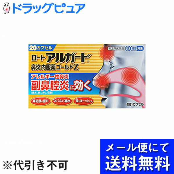 ■製品特徴 花粉・ハウスダストなどによる鼻水，鼻づまり，頭重といったアレルギー性鼻炎，副鼻腔炎からくる様々な鼻炎症状に効果を発揮します。 抗アレルギー作用と抗ヒスタミン作用を兼ね備え，かつ眠くなりにくい成分「メキタジン」に加えて鼻水，鼻づまり，頭重に働きかける合計6つの有効成分を配合した効き目を求める方におすすめの鼻炎内服薬です。 ■使用上の注意 ■してはいけないこと■ （守らないと現在の症状が悪化したり，副作用・事故が起こりやすくなる） 1．次の人は服用しないでください。 　（1）本剤又は本剤の成分によりアレルギー症状を起こしたことがある人 　（2）次の症状のある人 　　前立腺肥大による排尿困難 　（3）次の診断を受けた人 　　高血圧，心臓病，甲状腺機能障害，糖尿病 2．本剤を服用している間は，次のいずれの医薬品も使用しないでください。 　他の鼻炎用内服薬，抗ヒスタミン剤を含有する内服薬等（かぜ薬，鎮咳去痰薬，乗物酔い薬，アレルギー用薬等），胃腸鎮痛鎮痙薬 3．服用後，乗物又は機械類の運転操作をしないでください。 　（眠気や目のかすみ，異常なまぶしさ等の症状があらわれることがある） 4．長期連用しないでください。 ▲相談すること▲ 1．次の人は服用前に医師，薬剤師又は登録販売者にご相談ください。 　（1）医師の治療を受けている人。 　（2）妊婦又は妊娠していると思われる人。 　（3）授乳中の人。 　（4）高齢者。 　（5）薬などによりアレルギー症状を起こしたことがある人。 　（6）かぜ薬，鎮咳去痰薬，鼻炎用内服薬等により，不眠，めまい，脱力感，震え，動悸を起こしたことがある人。 　（7）次の症状のある人。　高熱，排尿困難 　（8）次の診断を受けた人。　緑内障，腎臓病 　（9）モノアミン酸化酵素阻害剤（セレギリン塩酸塩等）で治療を受けている人。 2．服用後，次の症状があらわれた場合は副作用の可能性があるので，直ちに服用を中止し，添付説明書を持って医師，薬剤師又は登録販売者にご相談ください。 ［関係部位：症状］ 皮ふ：発疹・発赤，かゆみ 消化器：吐き気・嘔吐，食欲不振 精神神経系：めまい，不眠，神経過敏，頭痛，けいれん 泌尿器：排尿困難 その他：顔のほてり，異常なまぶしさ 　まれに次の重篤な症状が起こることがあります。その場合は直ちに医師の診療を受けてください。 ［症状の名称：症状］ ショック（アナフィラキシー）：服用後すぐに，皮ふのかゆみ，じんましん，声のかすれ，くしゃみ，のどのかゆみ，息苦しさ，動悸，意識の混濁等があらわれる。 急性汎発性発疹性膿疱症：高熱，皮ふの広範囲の発疹・発赤，赤くなった皮ふ上に小さなブツブツ（小膿疱）が出る，全身がだるい，食欲がない等が持続したり，急激に悪化する。 肝機能障害：発熱，かゆみ，発疹，黄疸（皮ふや白目が黄色くなる），褐色尿，全身のだるさ，食欲不振等があらわれる。 血小板減少：血液中の成分である血小板の数が減ることにより，鼻血，歯ぐきからの出血，青あざ等の出血症状があらわれる。 3．服用後，次の症状があらわれることがあるので，このような症状の持続又は増強が見られた場合には，服用を中止し，添付説明書を持って医師，薬剤師又は登録販売者にご相談ください。 　口のかわき，眠気，便秘，目のかすみ 4．5-6日間服用しても症状がよくならない場合は服用を中止し，添付説明書を持って医師，薬剤師又は登録販売者にご相談ください。 ■効能・効果 急性鼻炎，アレルギー性鼻炎又は副鼻腔炎による次の諸症状の緩和：くしゃみ，鼻水（鼻汁過多），鼻づまり，なみだ目，のどの痛み，頭重（頭が重い） ■用法・用量 次の量を食後に，水又はお湯で服用してください。 ［年齢：1回量：1日服用回数］ 成人（15才以上）：1カプセル：3回 15才未満：服用しないこと 【用法関連注意】 （1）用法・用量を厳守してください。 （2）カプセルの取り出し方／カプセルのはいっているPTPシートの凸部を指先で強く押して裏面のアルミ箔を破り，取り出して服用してください。 　（誤ってそのまま飲み込んだりすると食道粘膜に突き刺さる等思わぬ事故につながります。） ■成分分量 3カプセル中 メキタジン 4mg 塩酸プソイドエフェドリン 75mg dl-メチルエフェドリン塩酸塩 75mg シンイエキス 24mg ベラドンナ総アルカロイド 0.4mg 無水カフェイン 110mg 添加物として ポリソルベート80，グリセリン脂肪酸エステル，サラシミツロウ，中鎖脂肪酸トリグリセリド，ゼラチン，コハク化ゼラチン，グリセリン，酸化チタン，黄色5号 を含有します。 ■剤型：カプセル ■保管及び取扱い上の注意 （1）直射日光の当たらない湿気の少ない涼しい所に保管してください。 （2）小児の手の届かないところに保管してください。 （3）他の容器に入れ替えないでください。（誤用の原因になったり品質が変わる。） （4）使用期限を過ぎた製品は，服用しないでください。 　なお，使用期限内であっても一度内袋を開封した後はなるべく早くご使用ください。 【お問い合わせ先】 こちらの商品につきましては、当店（ドラッグピュア）または下記へお願い申し上げます。 ロート製薬株式会社　お客さま安心サポートデスク TEL:03-5442-6020（東京） TEL: 06-6758-1230（大阪） 広告文責：株式会社ドラッグピュア 作成：201801SN 神戸市北区鈴蘭台北町1丁目1-11-103 TEL:0120-093-849 製造販売：ロート製薬株式会社 区分：指定第2類医薬品・日本製 文責：登録販売者　松田誠司 使用期限：使用期限終了まで100日以上 ■ 関連商品 ロート製薬　お取り扱い商品 アルガードシリーズ