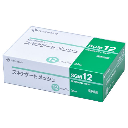 【送料無料】【お任せおまけ付き♪】極低刺激性絆創膏・不織布製ニチバンスキナゲートメッシュSGM-12（12MM×7M）24巻入>【RCP】【北海道・沖縄は別途送料必要】（発送まで7〜14日程です・ご注文後のキャンセルは出来ません）【△】
