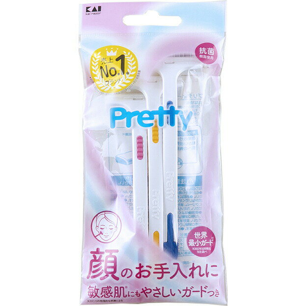 【本日楽天ポイント4倍相当】【送料無料】貝印株式会社　Pretty プリティー フェイスT 3本入【RCP】【△】【CPT】