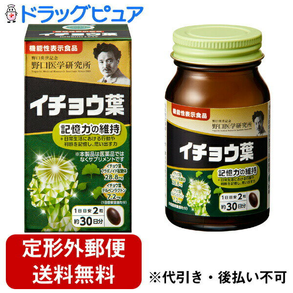 【本日楽天ポイント4倍相当】【定形外郵便で送料無料でお届け】株式会社野口医学研究所イチョウ葉 30.0g(500mg×60粒）【RCP】【TK450】