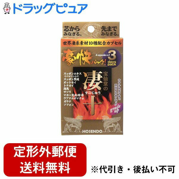 【本日楽天ポイント4倍相当】【定形外郵便で送料無料でお届け】株式会社宝仙堂宝仙堂の凄十 豪快パック（4粒×3コ入）【TK290】