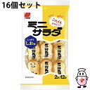 【3%OFFクーポン 7/19 20:00〜7/26 01:59迄】【送料無料】三幸製菓株式会社 ミニサラダしお味 24枚(2枚入×12袋。61g)入×16個セ...