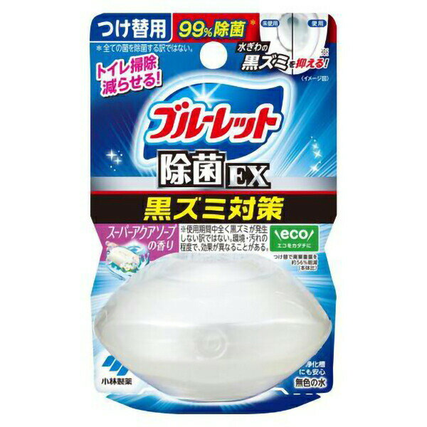 【本日楽天ポイント4倍相当】【送料無料】小林製薬株式会社 液体ブルーレットおくだけ除菌EX　つけ替用　スーパーアクアソープの香り 67ml【RCP】【△】
