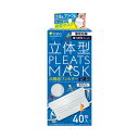 【本日楽天ポイント4倍相当】【送料無料】株式会社医食同源ドットコム立体型プリーツマスク ゆったりフィット(ホワイト) 40枚入【RCP】【△】