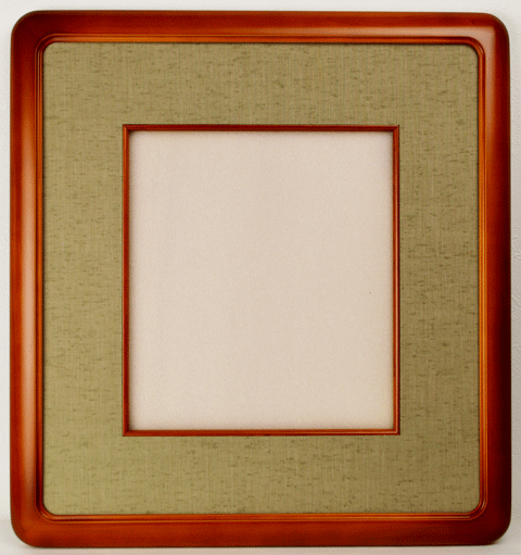 【額縁】色紙額　紐付きM-637　色紙額　雅（木製・ガラス）枠：オーク色/マット：淡い緑色※縦型タイプ※通常の色紙専用