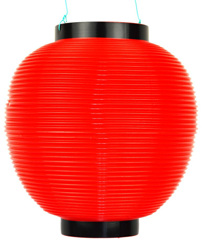 【提灯】 ポリ提灯tr-133 9号提灯持ち手付き径22×高さ24cm※色目は赤色
