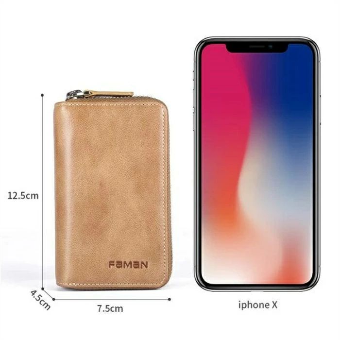 キーケース スマートキーケース ダブルファスナー 本革 メンズ レディース ミニ財...
