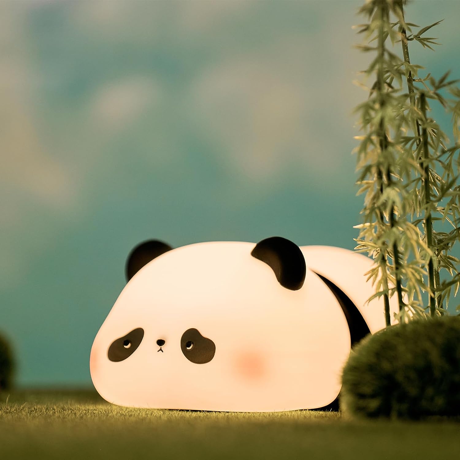 パンダ ナイトライト 授乳ライト 間接照明 おしゃれ インテリア ベッドサイドランプ 子供 調光 タイマ..