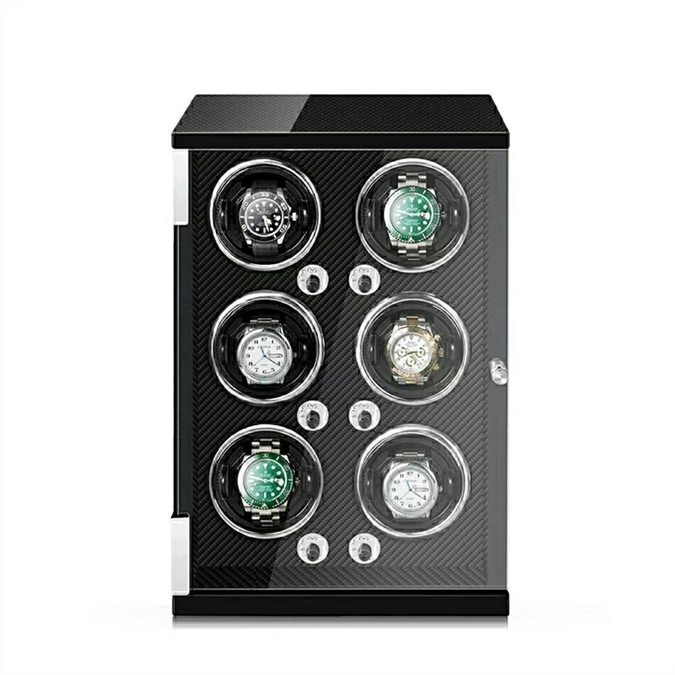 【正品販売-安心保証】ワインディングマシーン6本巻き 腕時計自動巻き上げ機 五段階モード高級腕時計に..