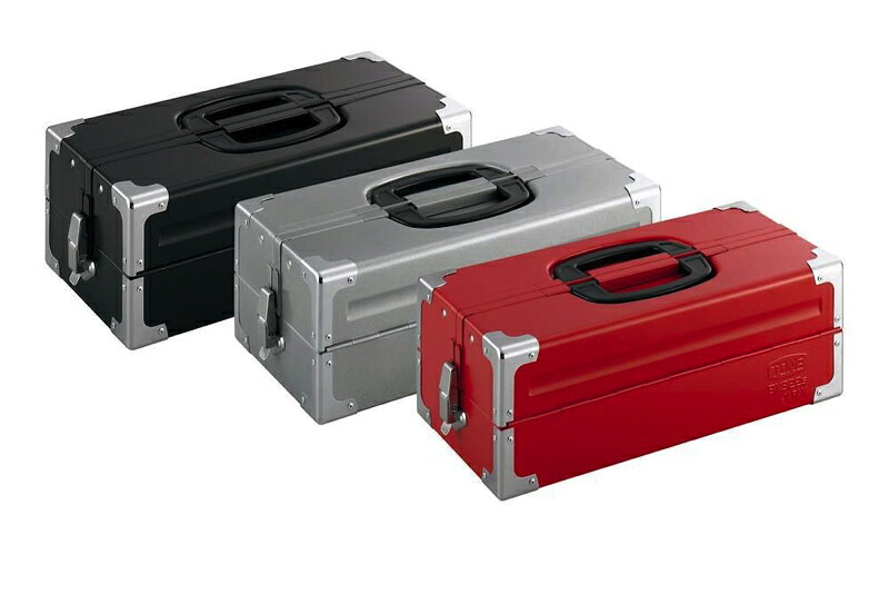 TONE ツールケース(メタル) V形2段式 433X220X160mm レッド BX322S