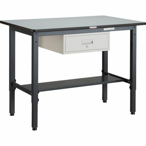 【代引き不可 法人名必須】 TRUSCO AWMP型高さ調節作業台900x600xH740 1段引出 AWMP0960F1