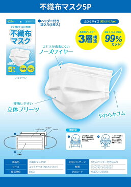 マスク 50枚 在庫あり 5枚入 個装 10個セット 国内発送 不織布 3層 ふつうサイズ 使い捨てマスク 日本 発送 業務用 個人使用 立体プリーツ 国内発送 国内検品 清潔 抗菌 マスク 個セット