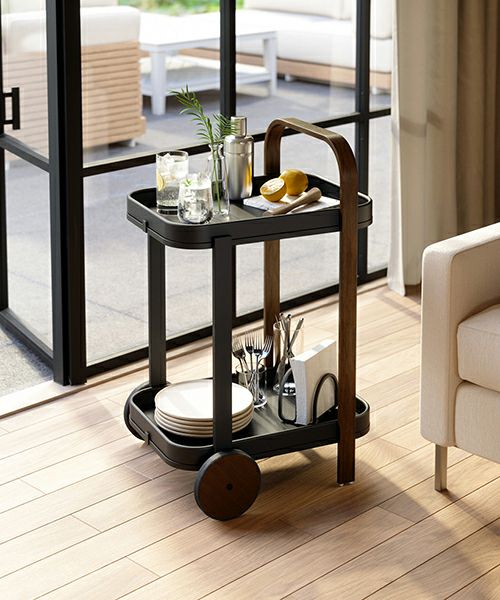 Umbra ワゴン上下2段 収納 おしゃれ インテリア ギフト プレゼント キッチン 収納 押し車 カート タイ..