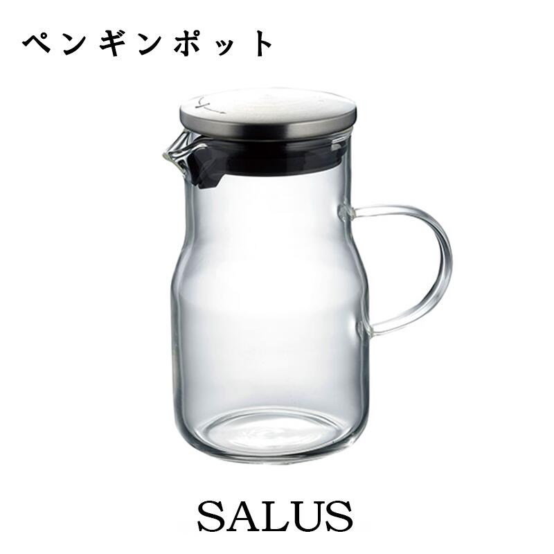 楽天モニカモニカ 楽天市場店新商品 salus ペンギンポット 耐熱ガラス 容器 保存容器 密閉 調味料 シンプル スパイス お洒落 統一感 便利