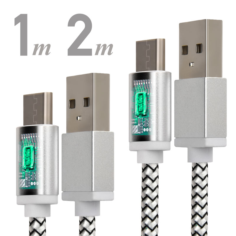 6ݾաType-C USB֥ 2ܥå 1m 2m ť֥ ® ® 2.0A  ѵ c ɥɡ 㤤