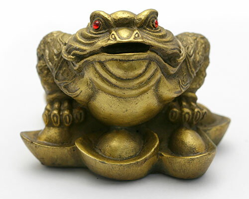カエル 置物 銅製 三足蛙 置物 蛙 風水グッズ 縁起置物 風水 置物 蛙