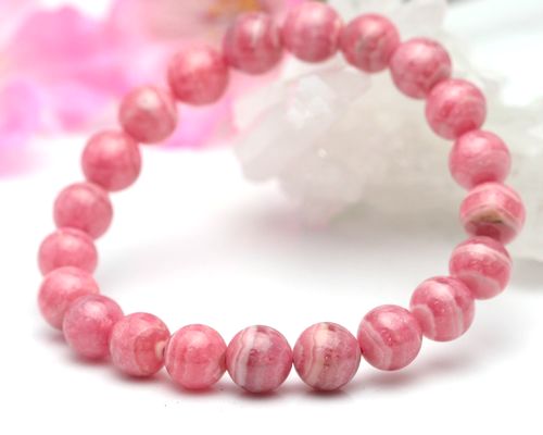 天然石 インカローズ ブレスレット AAA級 ロードクロサイト ブレスレット 天然石 ブレスレット パワーストーン レディースアクセサリー ブレスレット 恋愛成就