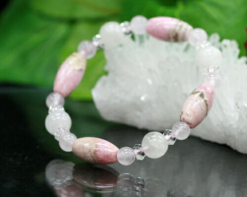 インカローズ ブレスレット ムーンストーン ブレスレット ローズクォーツ ブレスレット 天然石 ブレスレット パワーストーン ブレスレット 出会い 恋愛運アップ レディースブレスレット