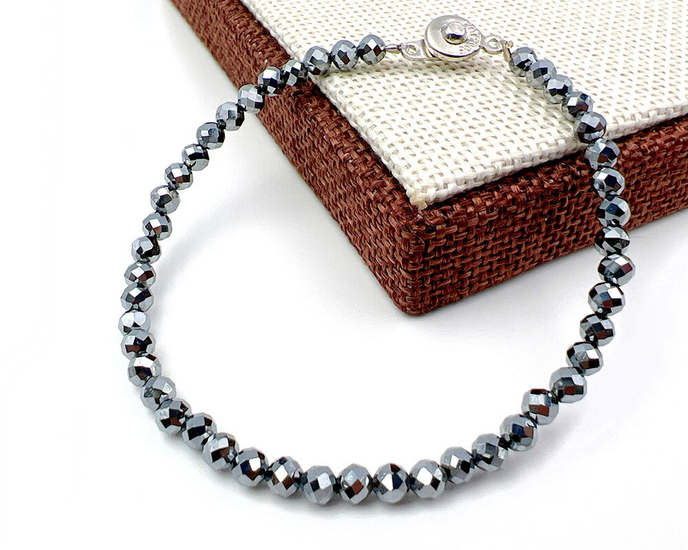 小玉テラヘルツ ブレスレット テラヘルツ4mm カット テラヘルツ 小玉 一連 ブレスレット パワーストー..