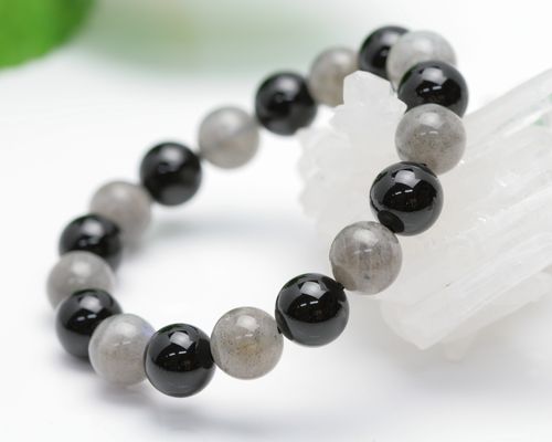 天然石ブレスレット 5A オニキス ブレスレット ラブラドライトブレスレット 仕事運 オニキス ブレスレット メンズ パワーストーン ブレスレット アクセサリー 天然石 魔よけ 送料無料