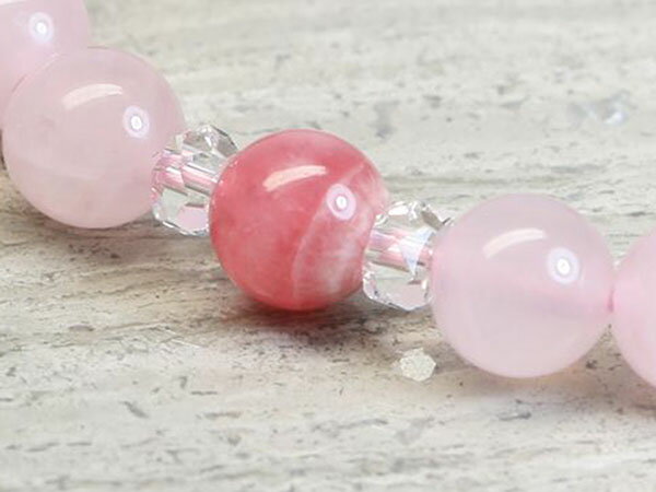 天然石 ブレスレット インカローズ ローズクォーツ ブレスレット 天然石 パワーストーン 水晶 ロードクロサイト クリスタル 恋愛運 シンプル