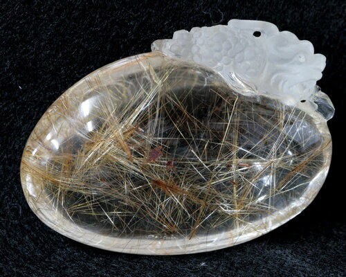 天然石 ゴールドルチルクォーツ 金針水晶 ゴールドルチル パワーストーン ルチルクォーツ 彫刻品 究極品 ゴールドルチル貔貅 ヒキュウ 針水晶 ルチル 貔貅 風...