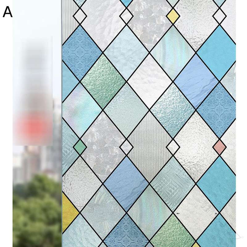 装飾フィルム 目隠し すりガラスフィルム ステンドグラス 窓用 フィルム 窓ガラスフィルム アート すり..