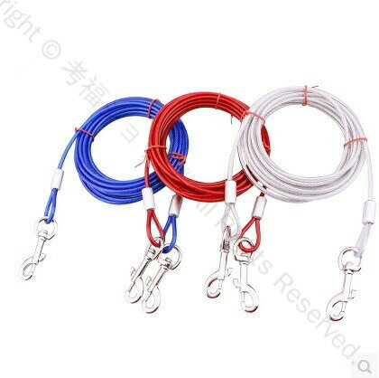 リード ステンレス製 犬用 チューブ 切れないリード 係留 犬 ワイヤーリード 犬用リード 大型犬 中型犬..