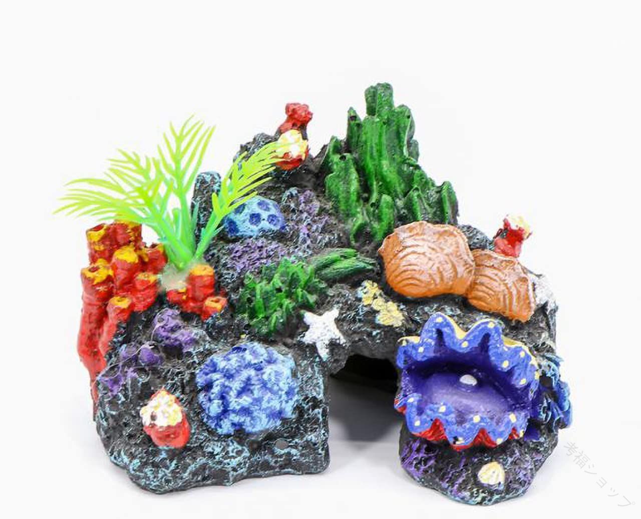 水槽オブジェ 隠れ家 アクアリウム 珊瑚 人工サンゴ 装飾 カラフル オーナメント 水槽内装 水槽用アク..